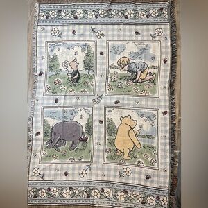 Vintage Winnie the Pooh Throw Blanket/Tapestry
